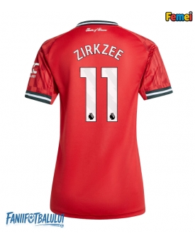 Manchester United Joshua Zirkzee #11 Tricou Fotbal Replică 2025-26 Femei Acasa